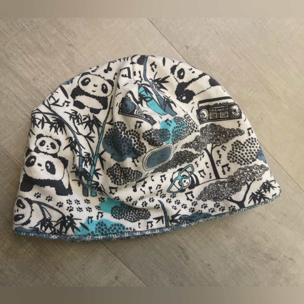 🐼🎵 The Bonnie Mob Baby Hat – Panda Music Print (6–12M) 🎵